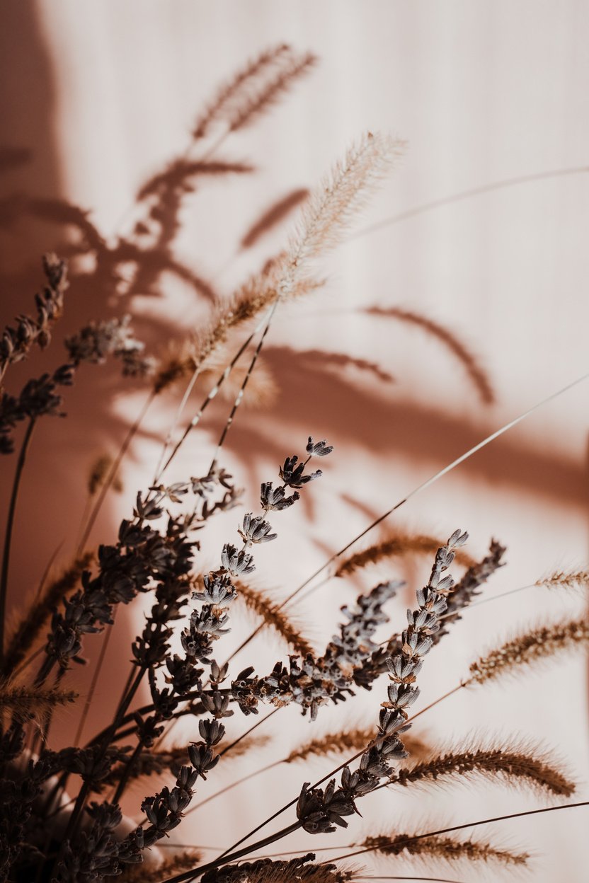 Decorative Flowers and Bunny Tails in a Vase